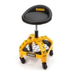 DeWalt Black Vinyl / Foam Swivel Adjustable Shop Stool